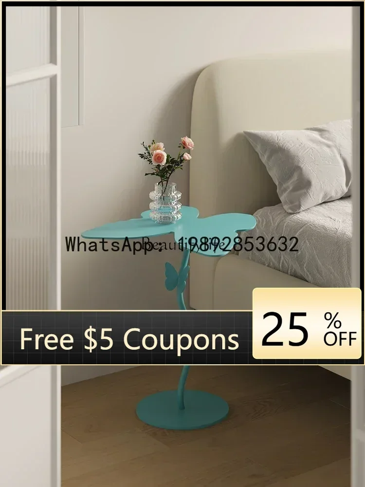 

H24 Modern Minimalist Wrought Iron Butterfly Side Table Home Creative Design Night Table
