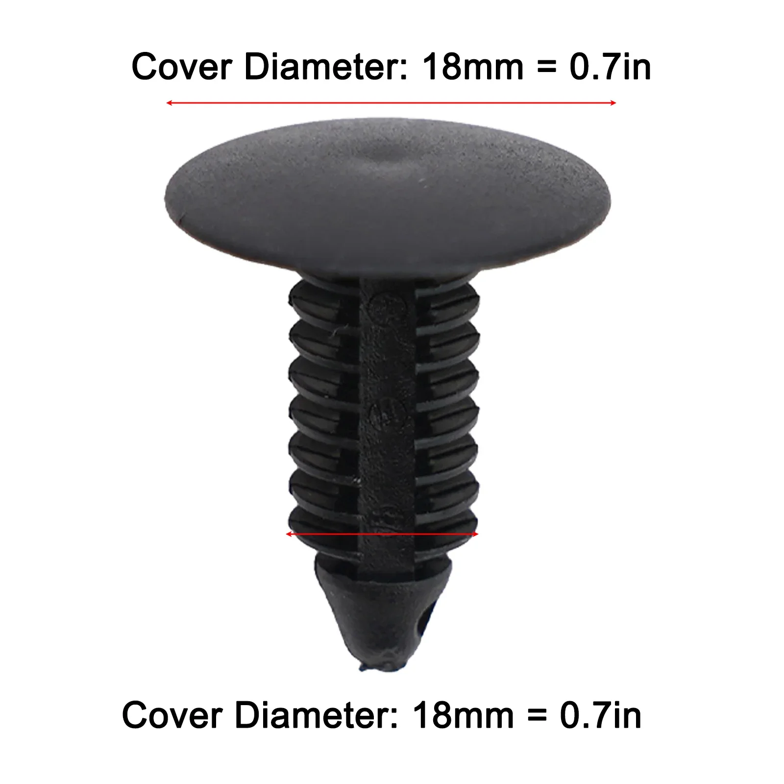 4Pcs 18MM Car License Plate Plugs Front Bumper Plate Hole Covers Clip Screw-On Nylon Car Repair Replacement Accessories