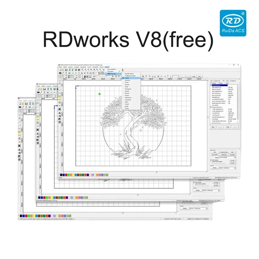 USGO Ruida RDC6445 RDC6445S RDC6445G controlador láser Co2 actualización RDC6442 RDC6442G controlador láser Ruida