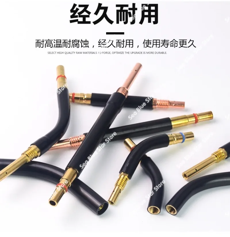 Two welded universal elbow gooseneck pipe 200A350a500 curved rod straight pipe elbow gas shielded welding accessories