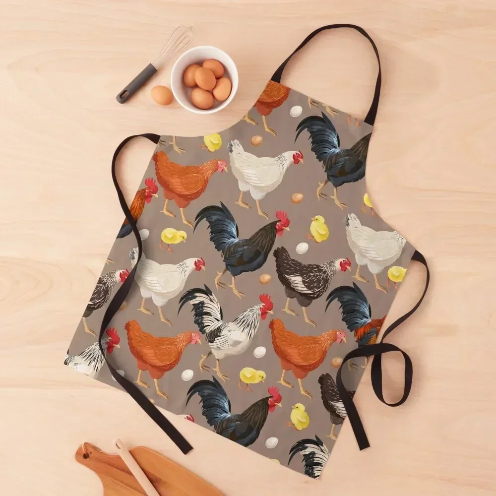

chicken colorfull pattern Apron Useful Things For Kitchen christmas 2025 Camping Kitchens For Men Apron