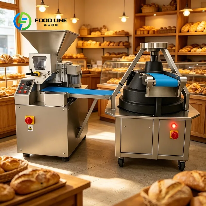 High Precision Conical Dough Divider Rounder Machine Automatic Dough Portioning Equipment for Commercial Bakeries