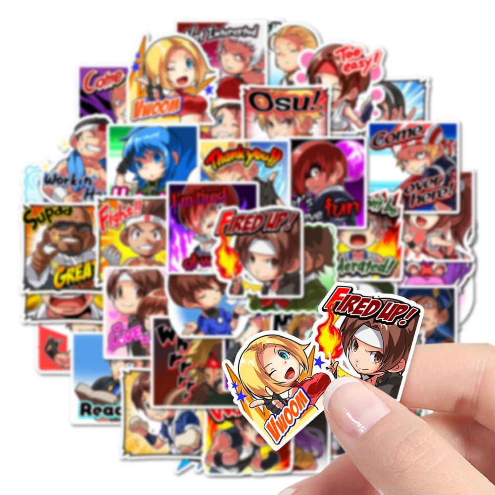 40pcs The King Of Fighters Q Edition Character Stickers Can Be Used For Decorations Such As Thermos Cups,Walls,Refrigerators,Etc view 3