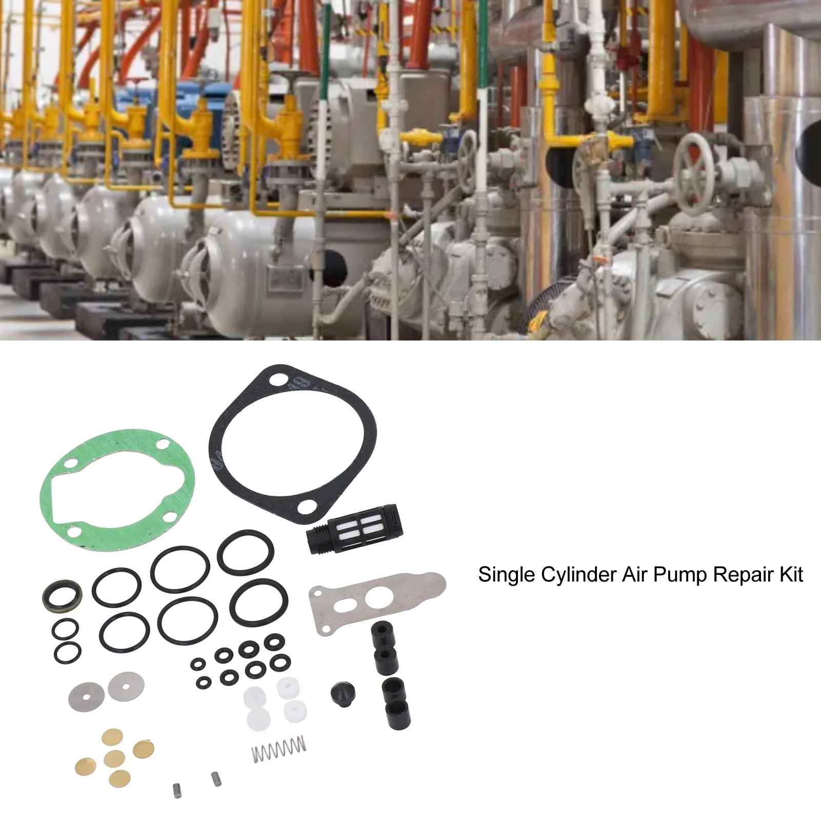 أجزاء إصلاح مضخة الهواء ذات الضغط العالي، قطع غيار حشية ضاغط الهواء المقاومة للشيخوخة، قطع غيار معدنية وبلاستيكية لورشة العمل