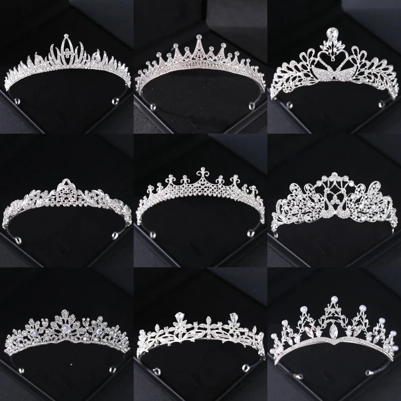 Crystal Wedding Tiaras And Crowns Rhinestone Princess Diadem Bridal Wedding Hair Accessories Jewelry Crown Tiara For Women Bride