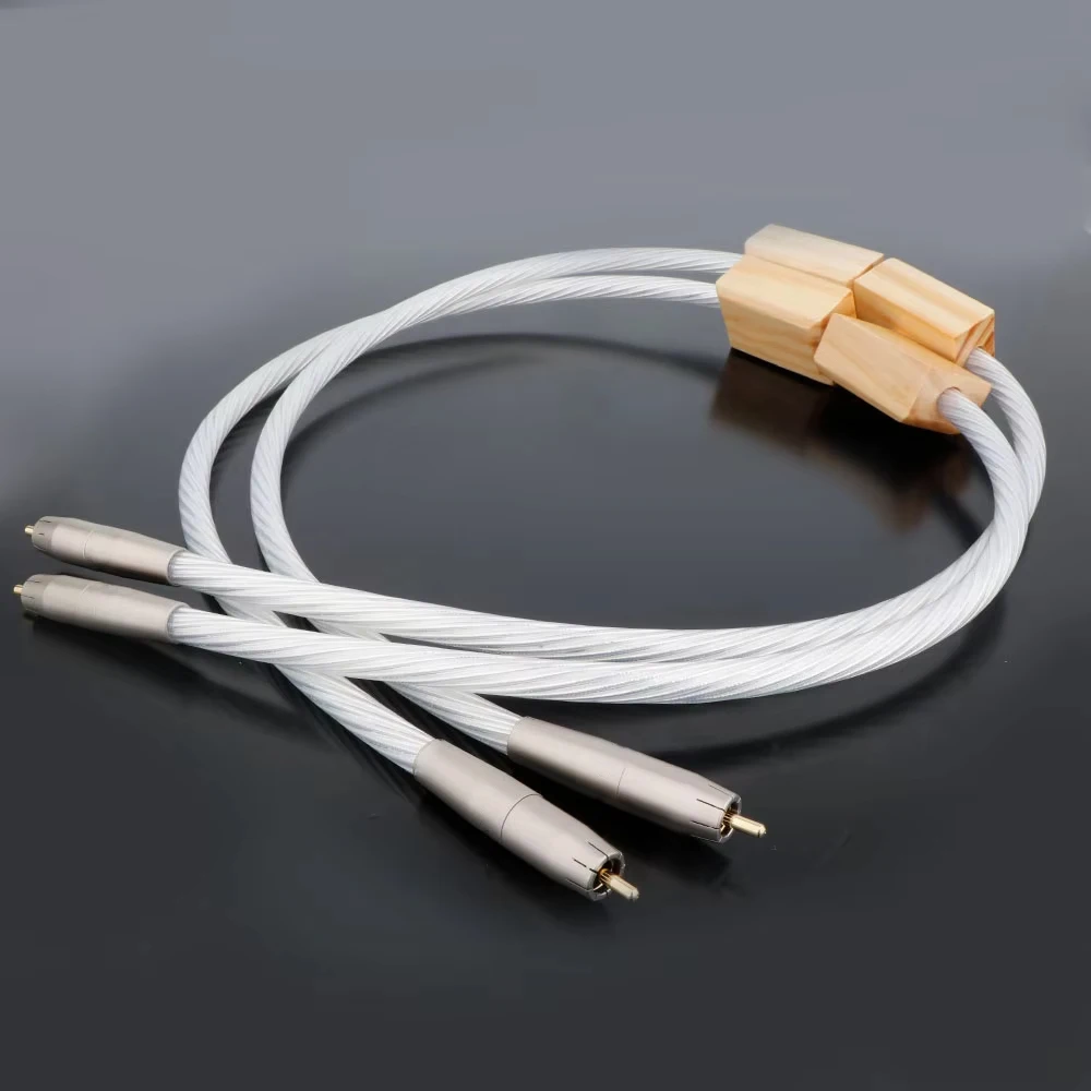 

HiFi Silver Interconnects Signal Cable RCA/ XLR Male Female Connector for Amplifier CD Player X417
