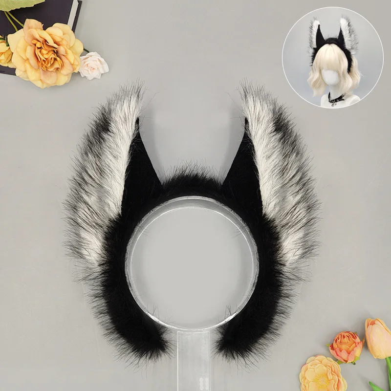 Pluche Demon Hoorn Hoofddeksel Cosplay Dierlijk Beest Weerwolf Oor Hoofddeksel Carnaval Halloween Party Hoofdband Kostuum Rekwisieten Geschenken