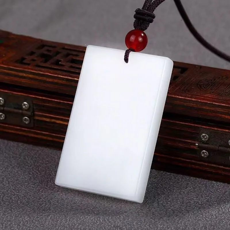 

The New Natural White Jade No Matter Brand, Simple, Fashionable and Versatile, Unisex Jade Brand