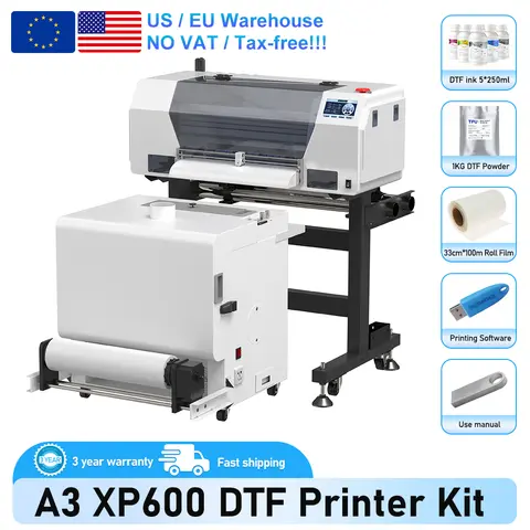 A3 DTF Printer Impresora XP600 DTF Printer A4 L800 DTF Printer Printing Machine For T-shirt Direct Transfer Roll Film Printer