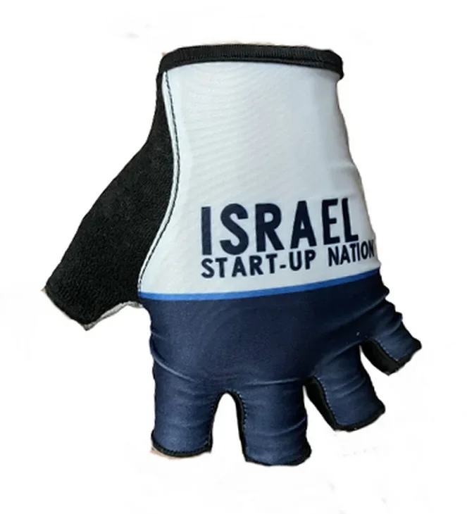 2021 ISRAEL START UP NATION  TEAM BLUE ONE PAIR CYCLING BIKE HALF FINGER GLOVES BICYCLE GEL GLOVE SIZE:M-XL