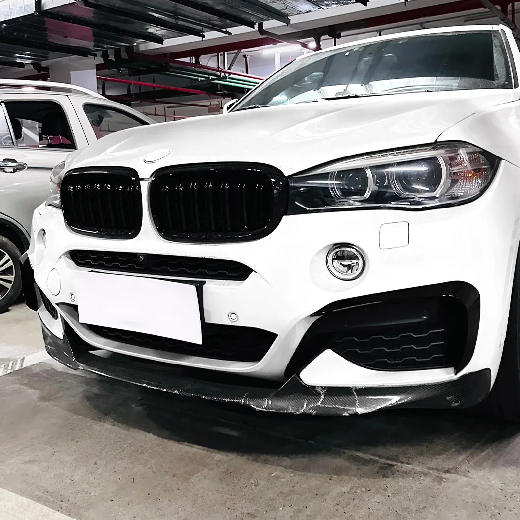 2015 To 2019 2X For BMW X6 F16 M Sport M50i M50d  Performance Gloss Black Front Bumper Splitter Lip Spoiler Diffuser By Body Kit