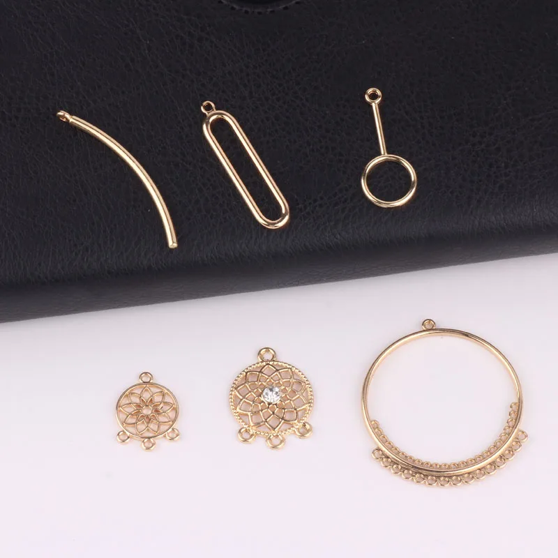 1pcs Diy Jewelry Accessories Korean Version Of The Simple Creative Alloy Dream Catcher Earrings Material Pendant Handmade Charms