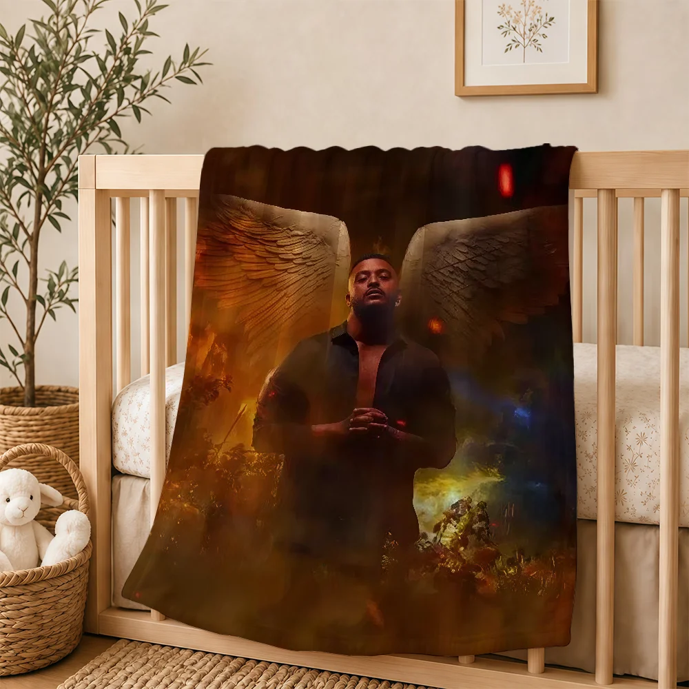 Singer Slimane Blanket For Soft Warm Knee For Bedroom Living Room Bed Sofa Camping Picnic Office Gift