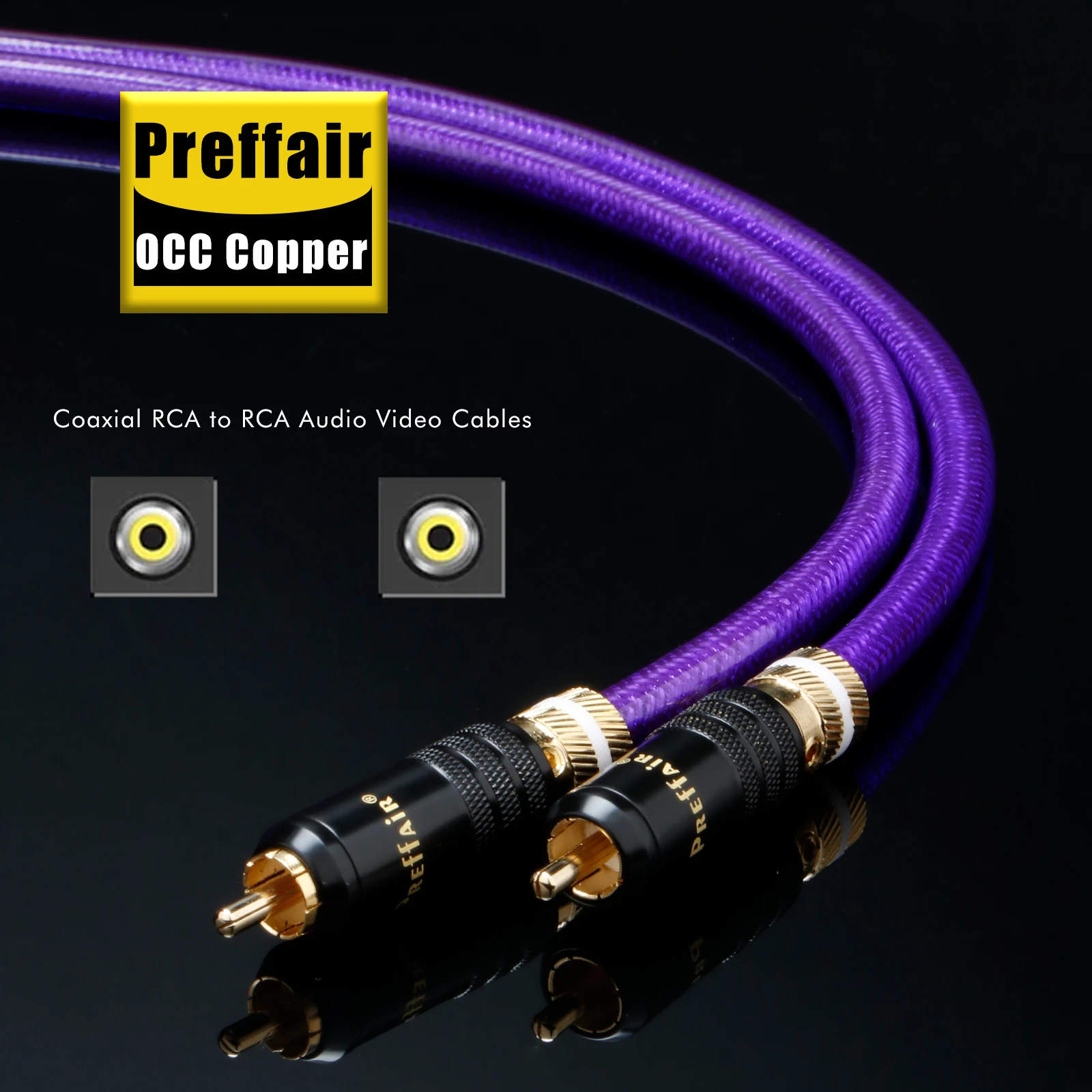 75ohm HiFi Digital Coaxial DAC Cable Press Self-locking amplifier decoder RCA cable Stereo TV Audio speaker wire
