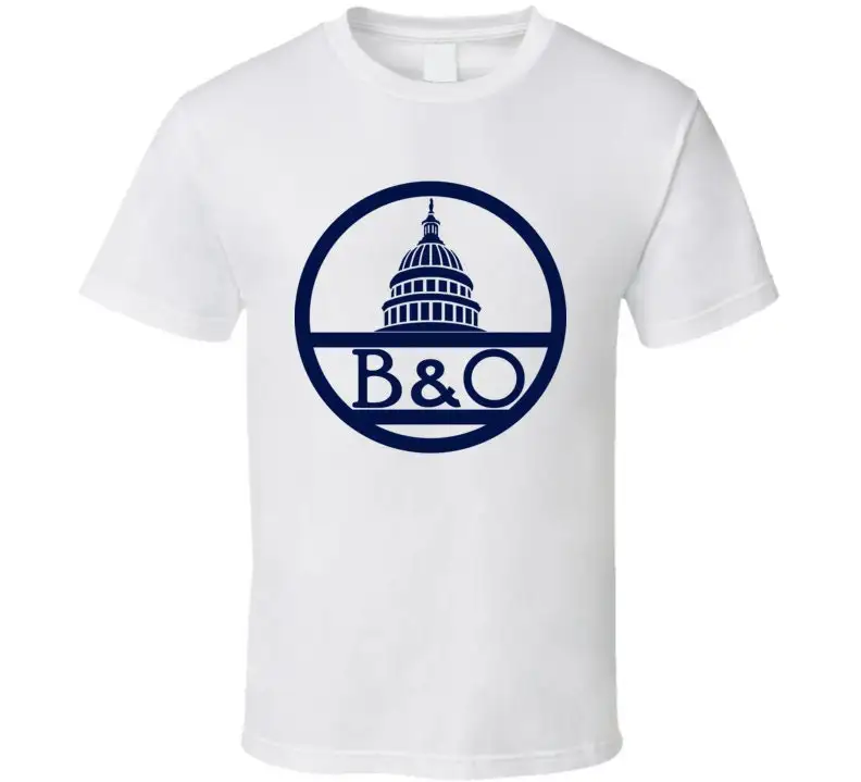 B O Railroad Logo Railway Rail Retro Train T Shirt