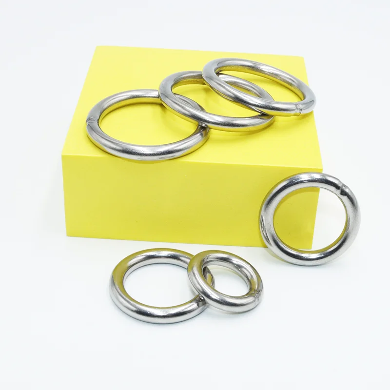 A2 304 Edelstahl O-Ring, lichtbeständig, für Angeln, massiver Ring, geschweißter O-Ring, Haustier-Zugring, Fischernetz-Zugring, Aufhängering – Detail 3