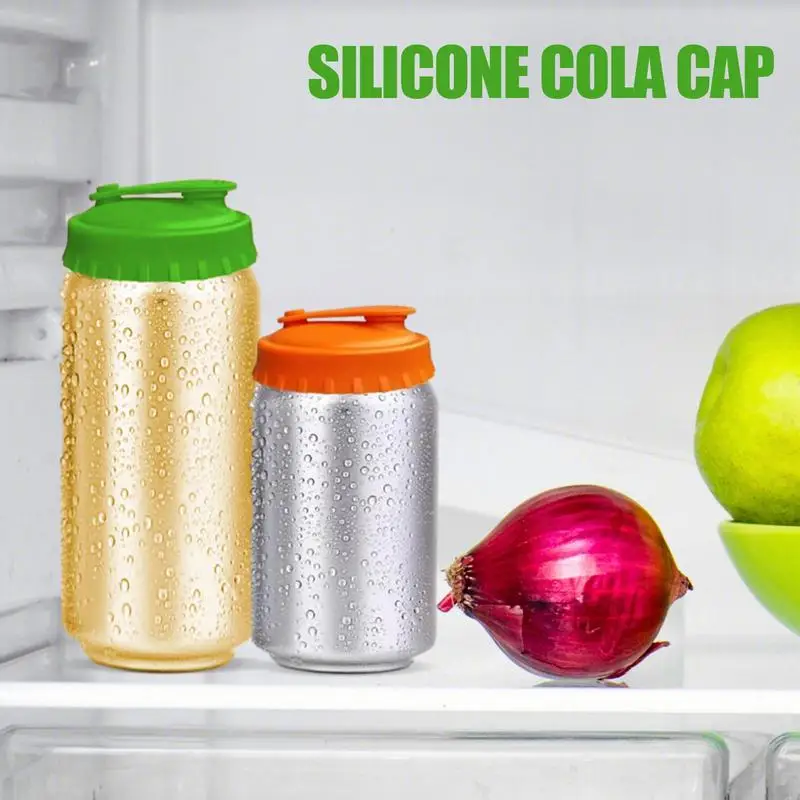1PC Cup Lid Silicone Soda Can Lid Reusable Can Stopper for Soda Beer Drinks Juice Coke Beverage fits Standard Cans Protector