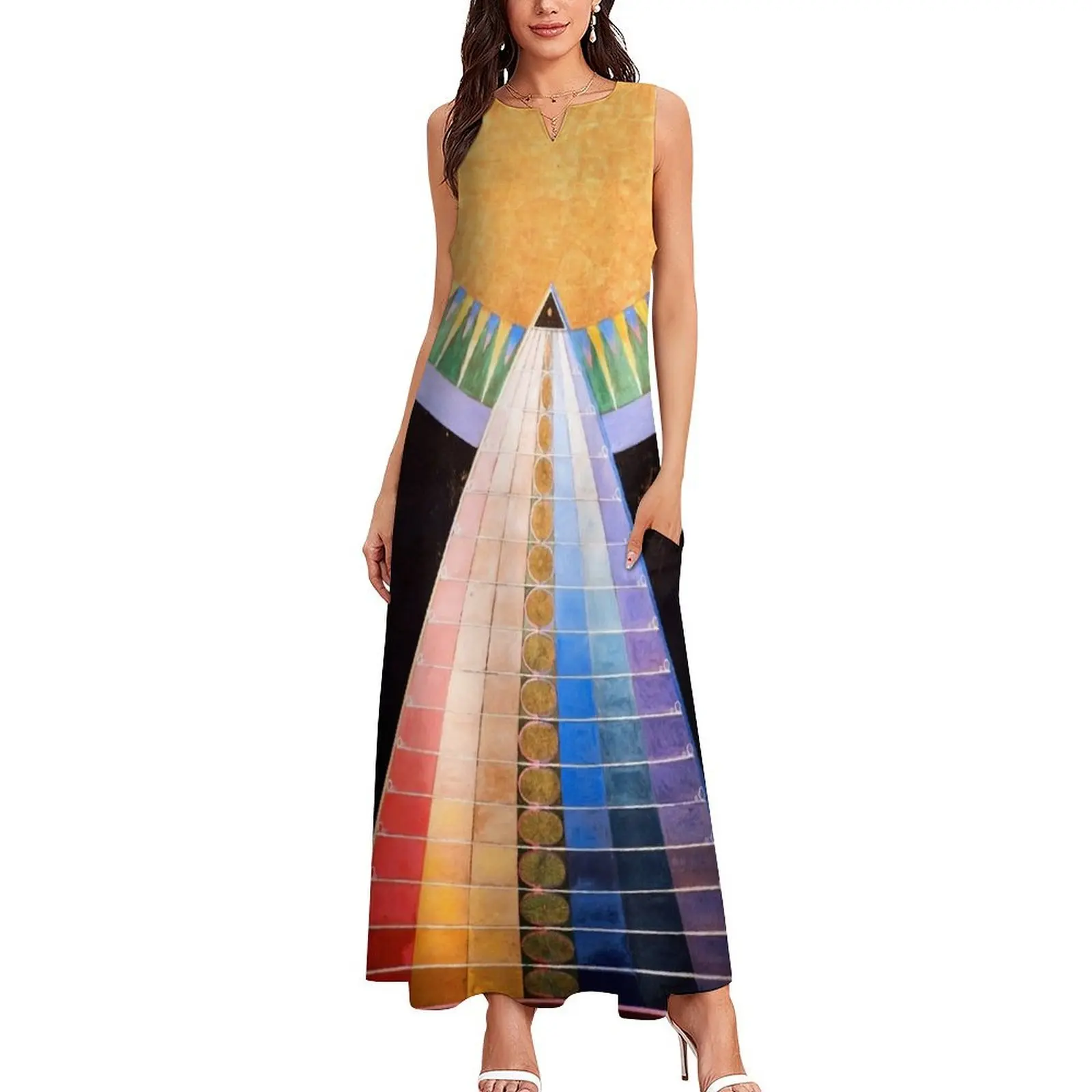 Hilma af Klint Altarpiece No. 1 Long Dress Evening gown womens dress elegant and pretty women's dresses Dress