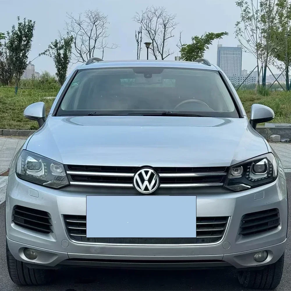 

Для VW Touareg 2011-2015 Автомобильная передняя фара в сборе, обновленная линза проектора в стиле слез, светодиодная автоматическая фара, аксессуары Plug and Play
