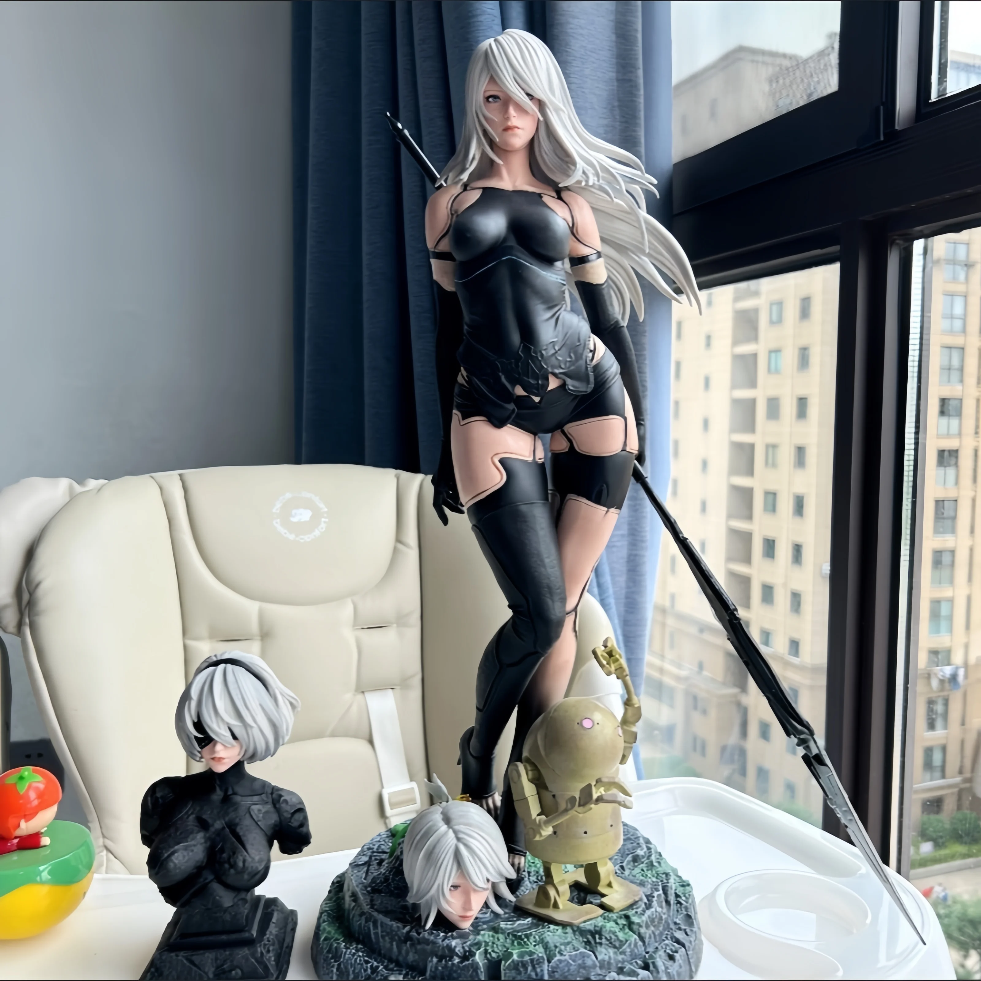 50cm Gk Nier: Automata Pod 042 Yorha No. 2 Type B Three Heads Anime Figures Pvc Action Figure Game Collectible Model Doll Gift