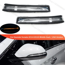 For Hyundai Sonata 2014 2015 2016 Middle East / USA Version Car Outside Rearview Door Side Mirror LED Turn Signal Light Lamp