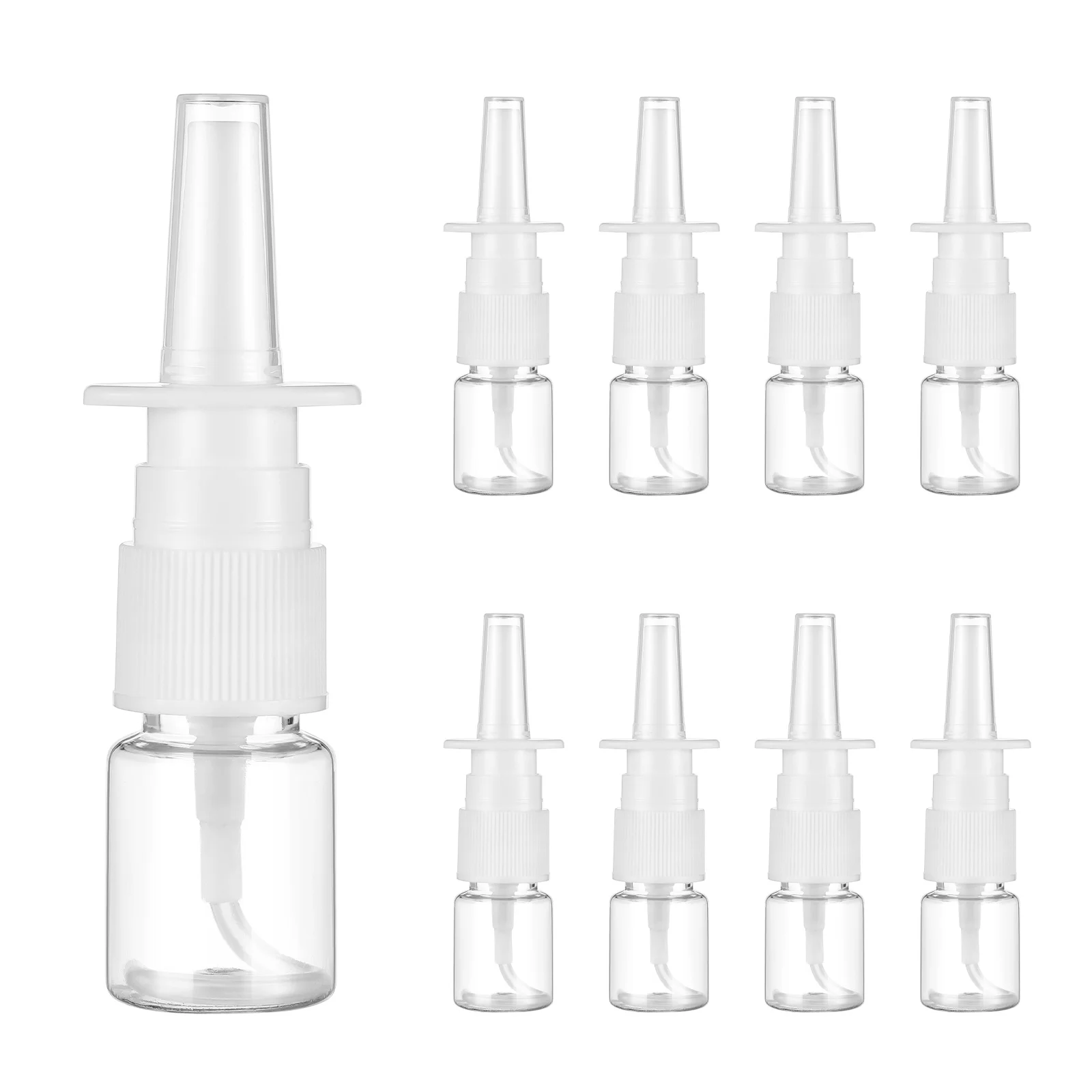ULTECHNOVO 20pcs Spraying Dividing Bottles Nasal Spray Bottles Traveling Bottles Plastic Transparent Bottles