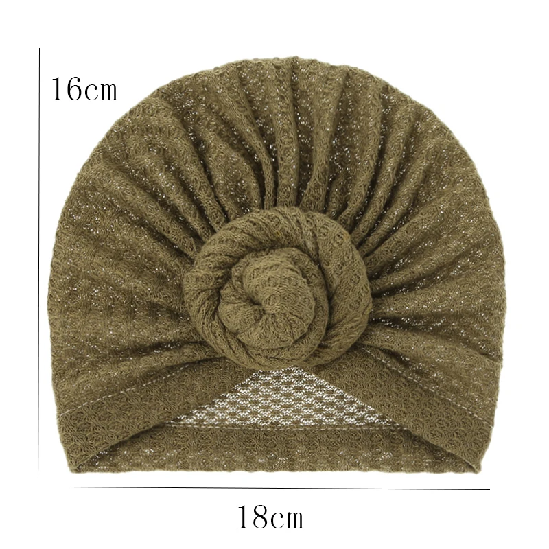 Solid Donut Turban Baby Girl Cap Summer Infant Hat Elastic Child Newborn Head Wraps Turbans Headbands Baby Hair Accessories 0-6M