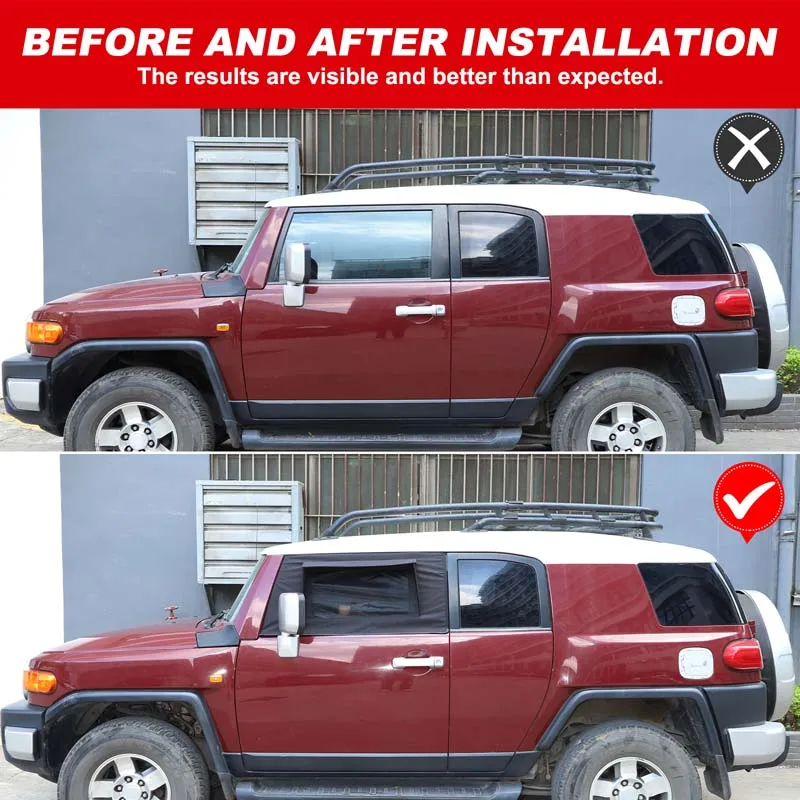 For Toyota FJ Cruiser 2007-2021 Car Window sunshade anti-insect cover automobile Car protection accessories