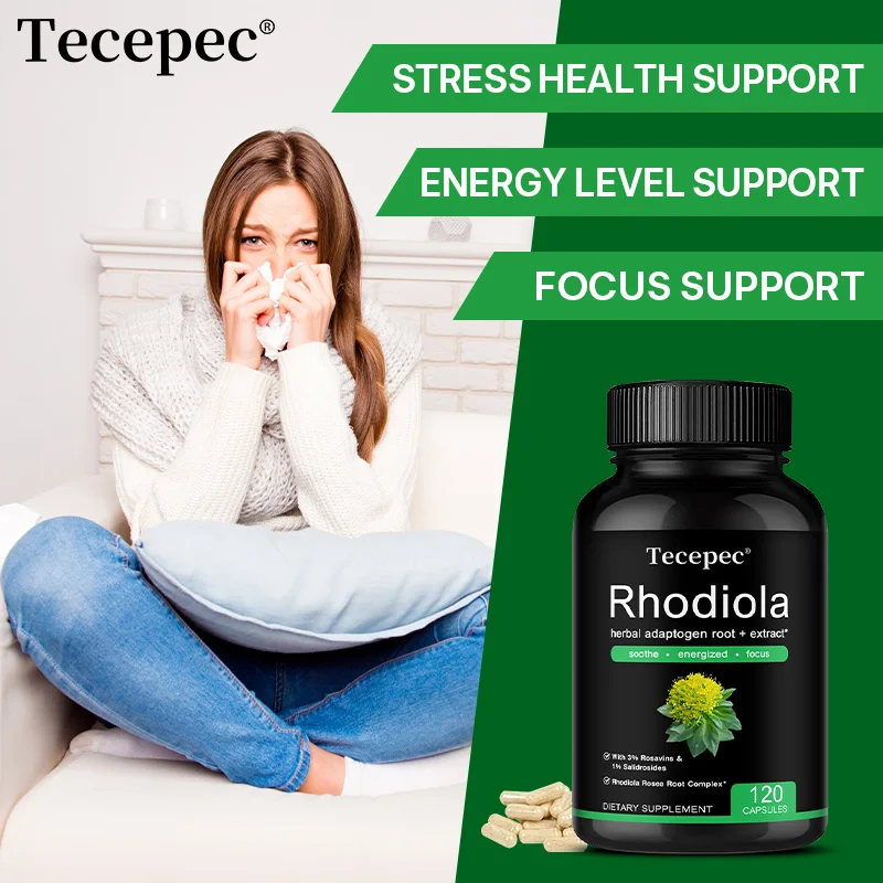 

Rhodiola Supplement - Replenish Energy, Relieve Stress, Regulate Mood, Focus, Enhance Athletic Performance & Brain Function