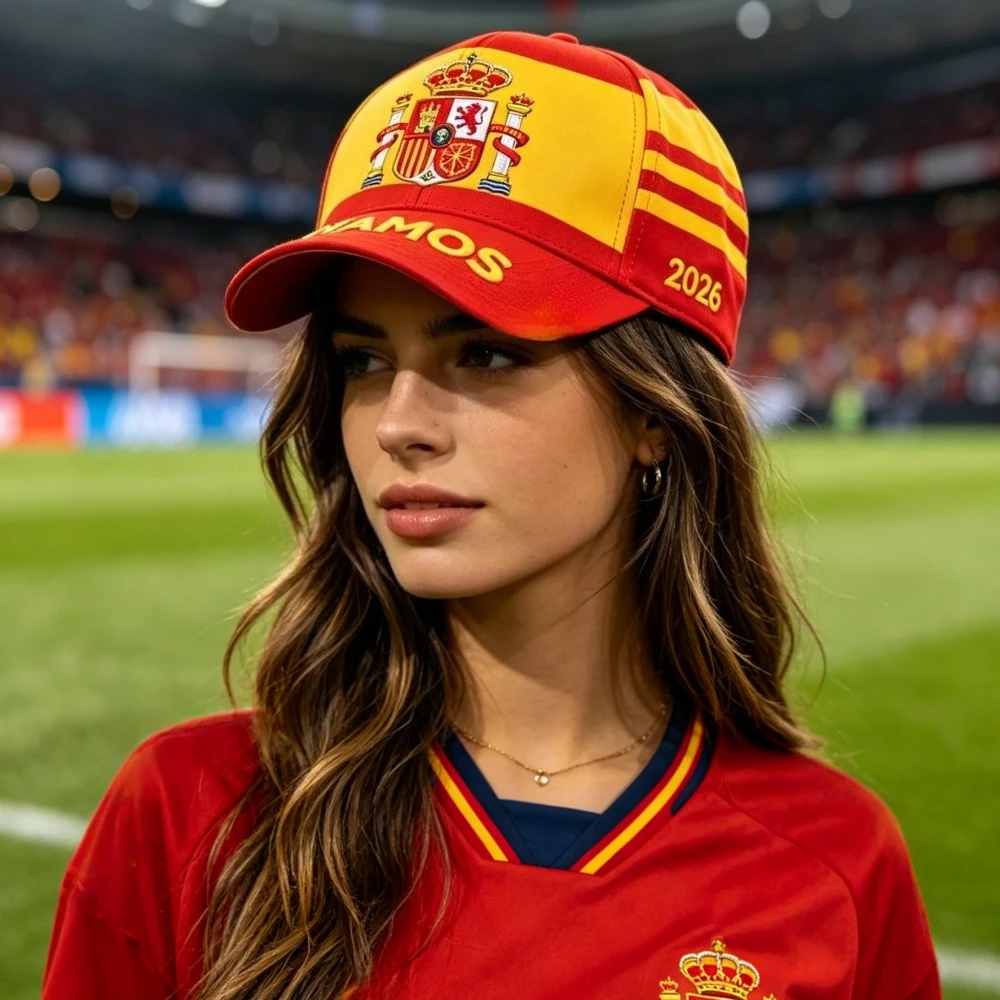 

Unisex Spain Flag Cool Spanish Adults/Kids Baseball Cap Patriotic Hat for Baseball Soccer Fans Men Women