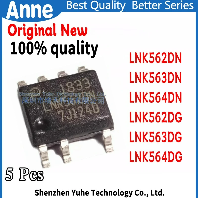 (5piece)100% New LNK562DN LNK563DN LNK564DN LNK562DG LNK563DG LNK564DG sop-7 Chipset