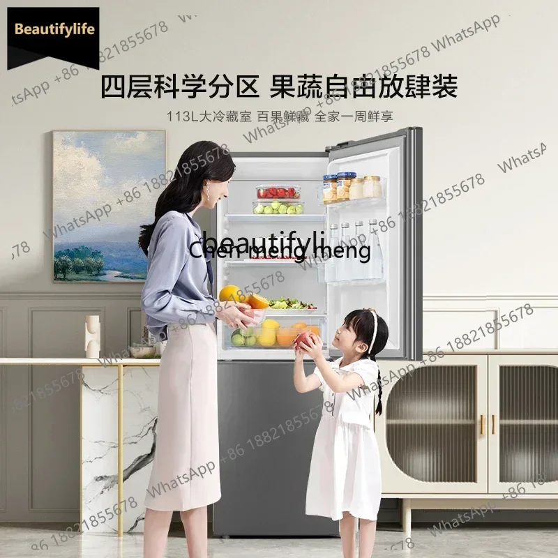 

Энергосберегающий двухдверный мини-холодильник A601 для аренды, общежития, дома, небольшой квартиры, с двойной дверью