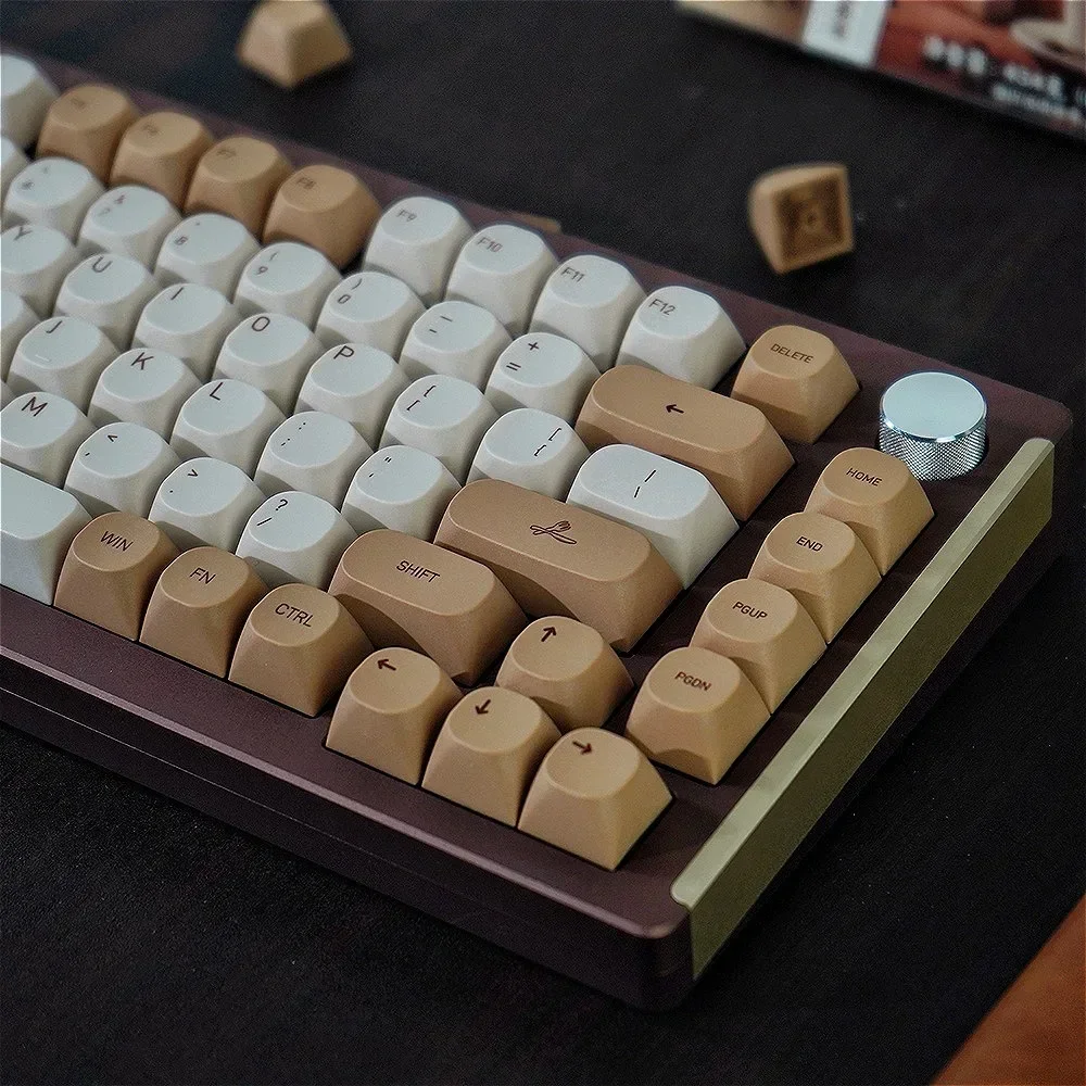 

Tiramisu, Keycaps, Small Full Set MA PBT for 61/64/87/104/108Keys GMK67 Gaming Mechanical Keyboard