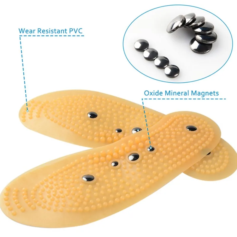 แผ่นรองเท้าแม่เหล็กบำบัดสำหรับผู้ชายและผู้หญิง นวดฝ่าเท้า ลดน้ำหนัก รองเท้าเพื่อสุขภาพ แผ่นรองเท้าเพื่อการดูแลเท้า แผ่นแม่เหล็กกดจุด