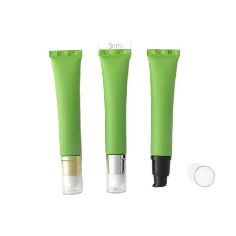 25/50Pcs BB Cream Squeeze Bottle Empty Plastic Frost Green Soft Tube 20G Packag Container Airless Refill Soft Tube Lotion Bottle