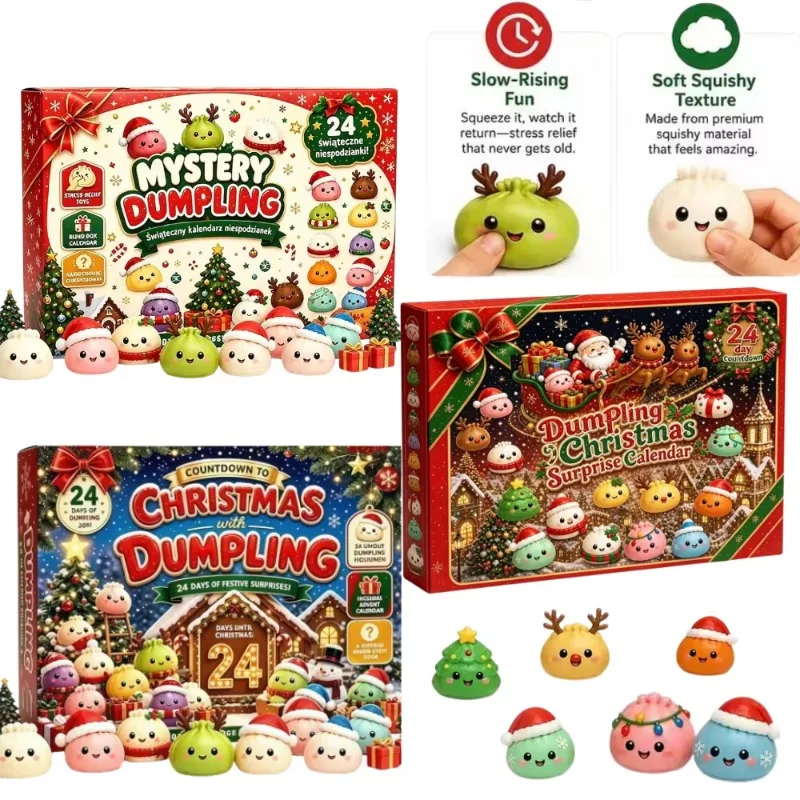 Christmas Squishy Advent Calendar 2026, Fidget Countdown Calendar Surprises Sensory Fidget for Adult Christmas Party Favors Gift