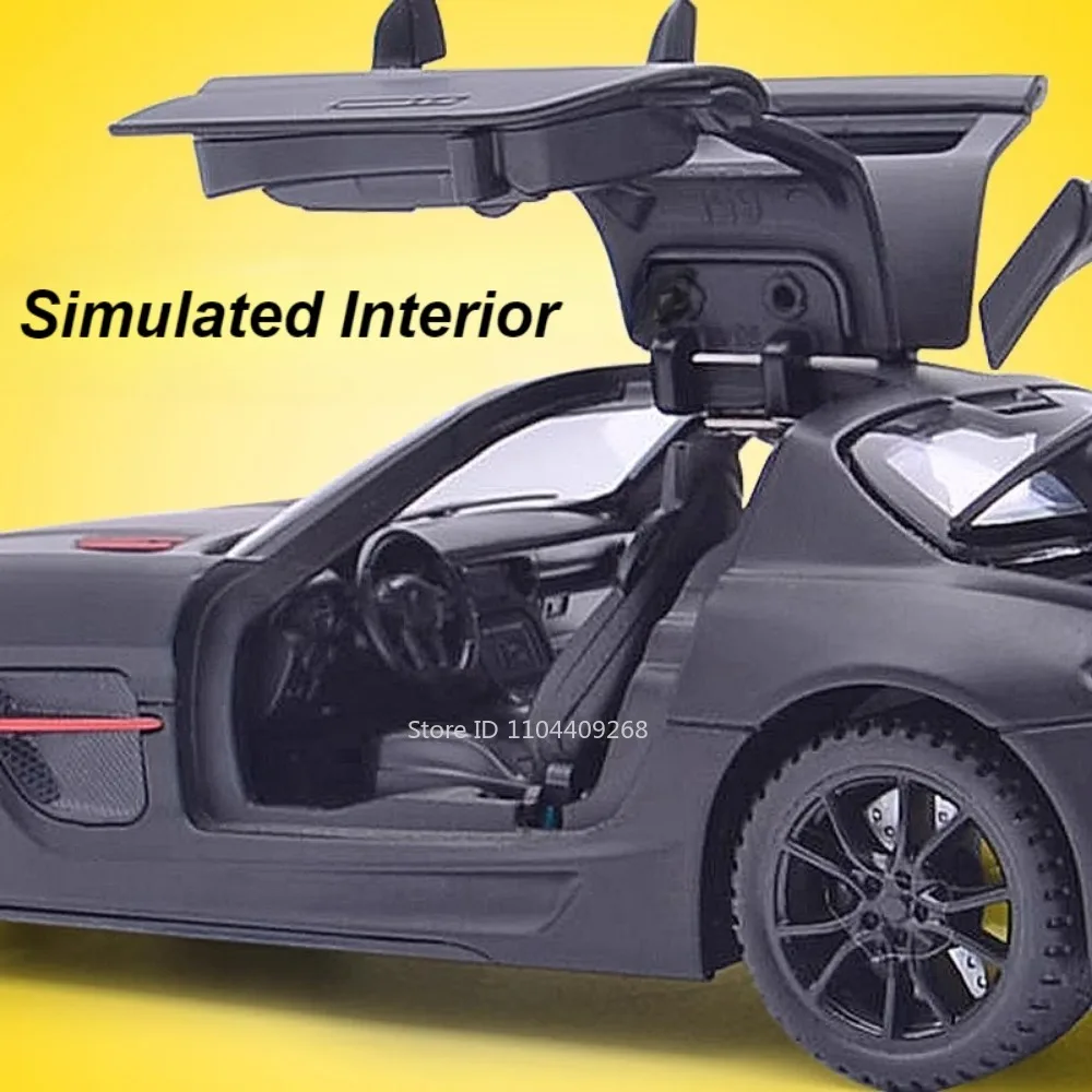 1:32 SLS AMG S400L Toy Sports Car Model Diecast Alloy Simulation Models Sound Light Pull Back Vehicles Collection Kids Gifts