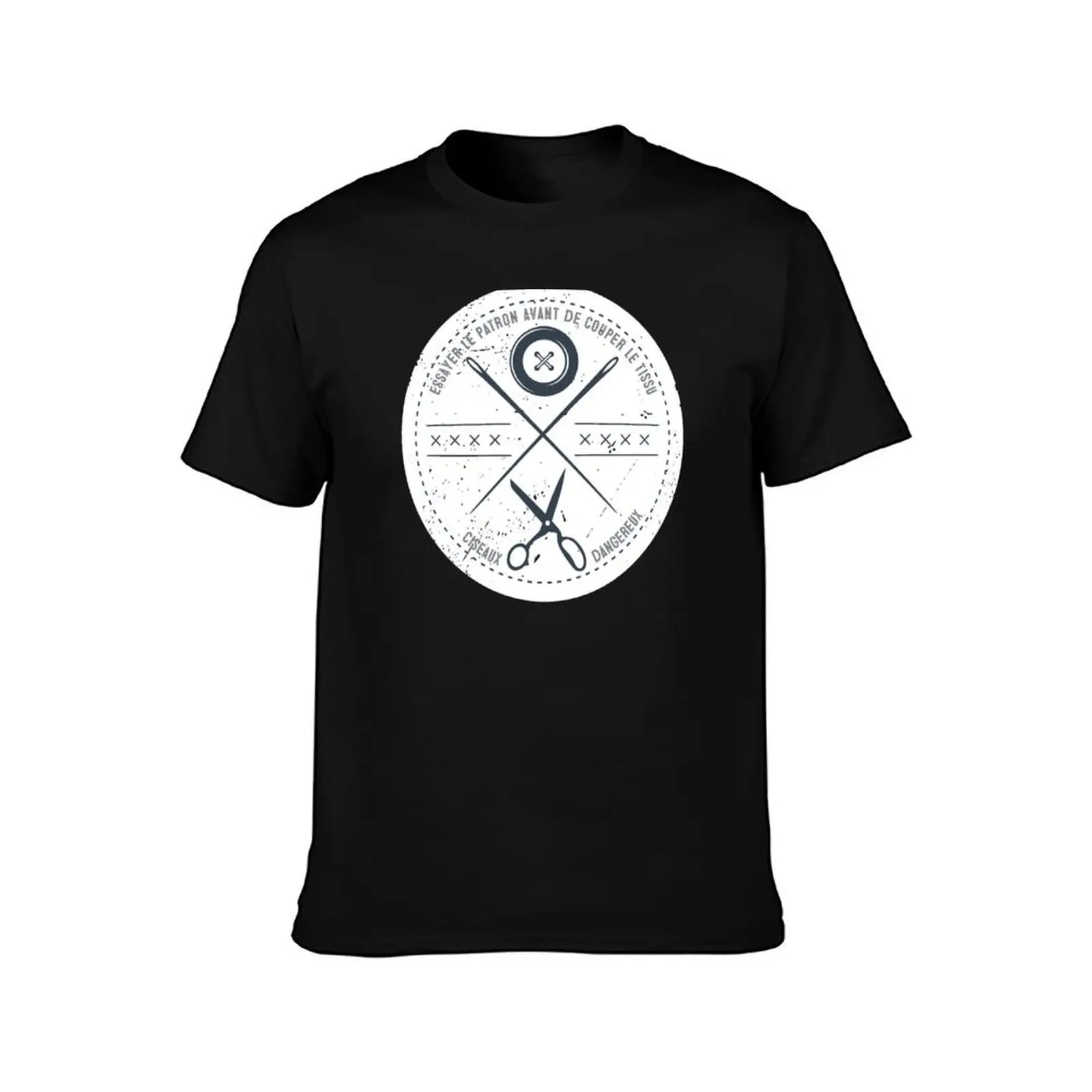 Funny sewing seamstress French danger scissors T-Shirt Comfort Stretch Tee Shirt T-Shirt