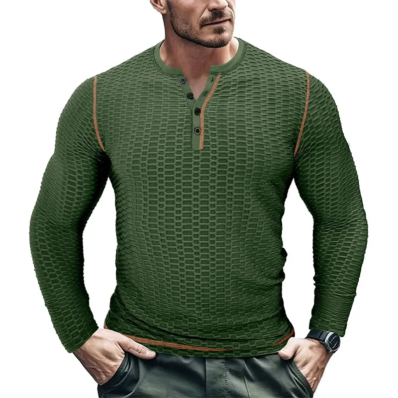 

Autumn and Winter Sports Fitness Slim Fit Breathable Men's Long Sleeve T-shirt European and American Men's Fitness Top