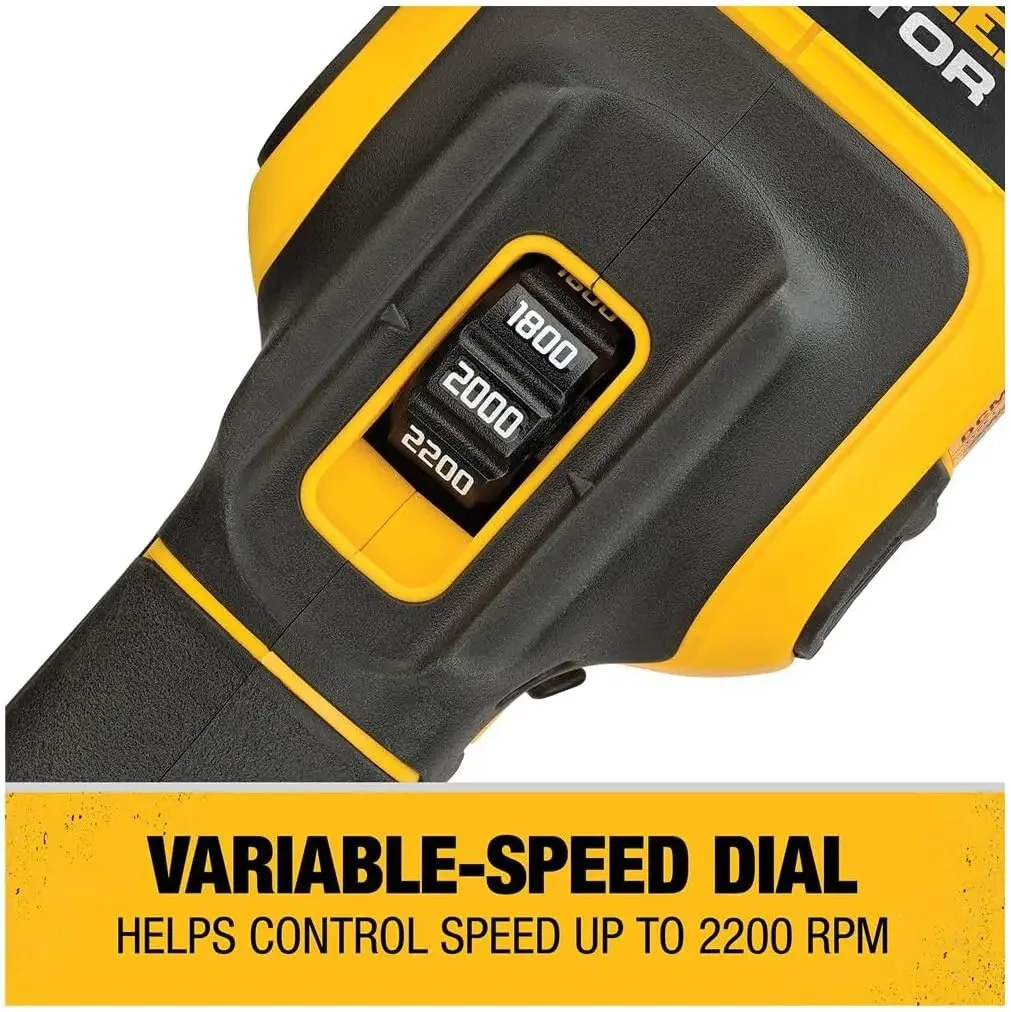 DEWALT 20V MAX* XR draadloze polijstmachine, draaibaar, variabele snelheid, 7 inch, 180 mm, alleen gereedschap (DCM849B)