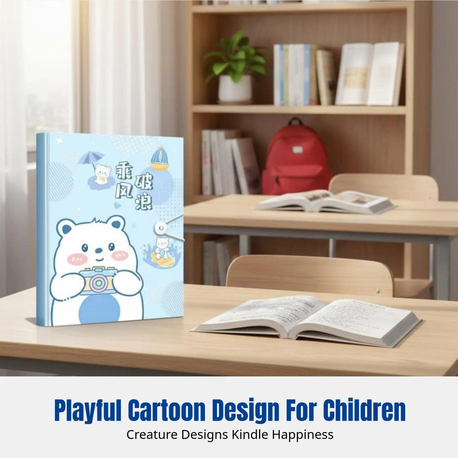 letter-size-document-folder-transparent-inserts-cartoon-pp-cover-student-organizer-exam-paper-storage-certificate