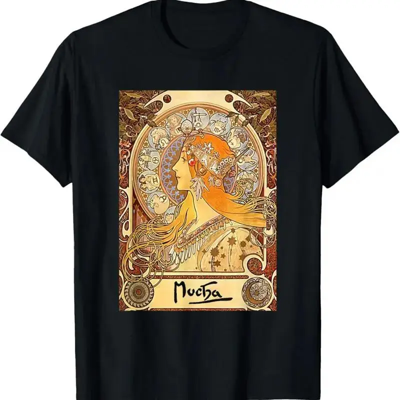 Alphonse Mucha Zodiac Art Nouveau T Shirt