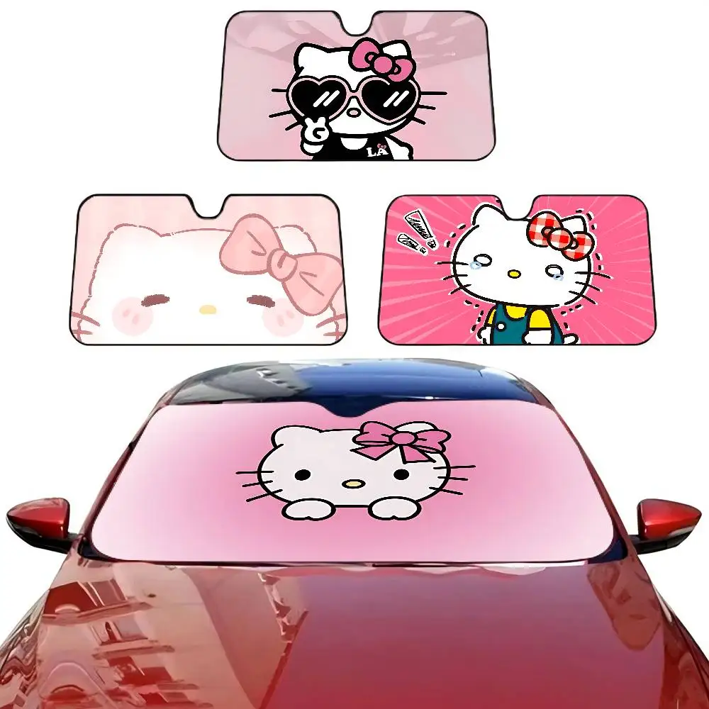 

Забавный солнцезащитный козырек K-Kitty для автомобиля, складной, для лобового стекла, блокирует УФ-лучи, аксессуар для автомобиля