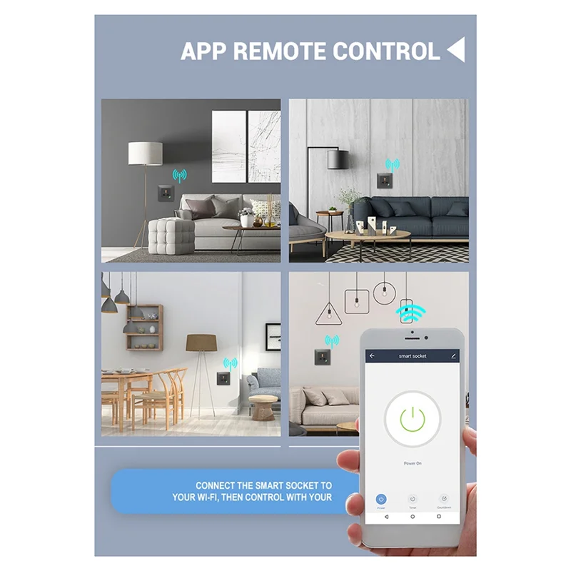 

Tuya Power Socket Universal Plug 16A Smart Life Electrical Outlets Voice Control For Google Home-X59A
