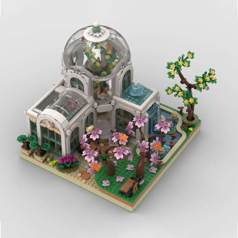 1937PCS MOC Giardino Botanico Building Blocks FAI DA TE Piante In Miniatura Fiori Paesaggio Modello Giocattolo Educativo per Bambini e Collezionisti
