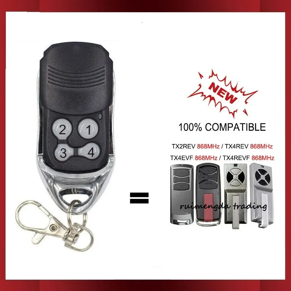 Compatible Liftmaster TX4EVF TX2REV TX4REV TX4REVF 868MHz Control remoto abridor de puerta de garaje Control de puerta de garaje transmisor manual
