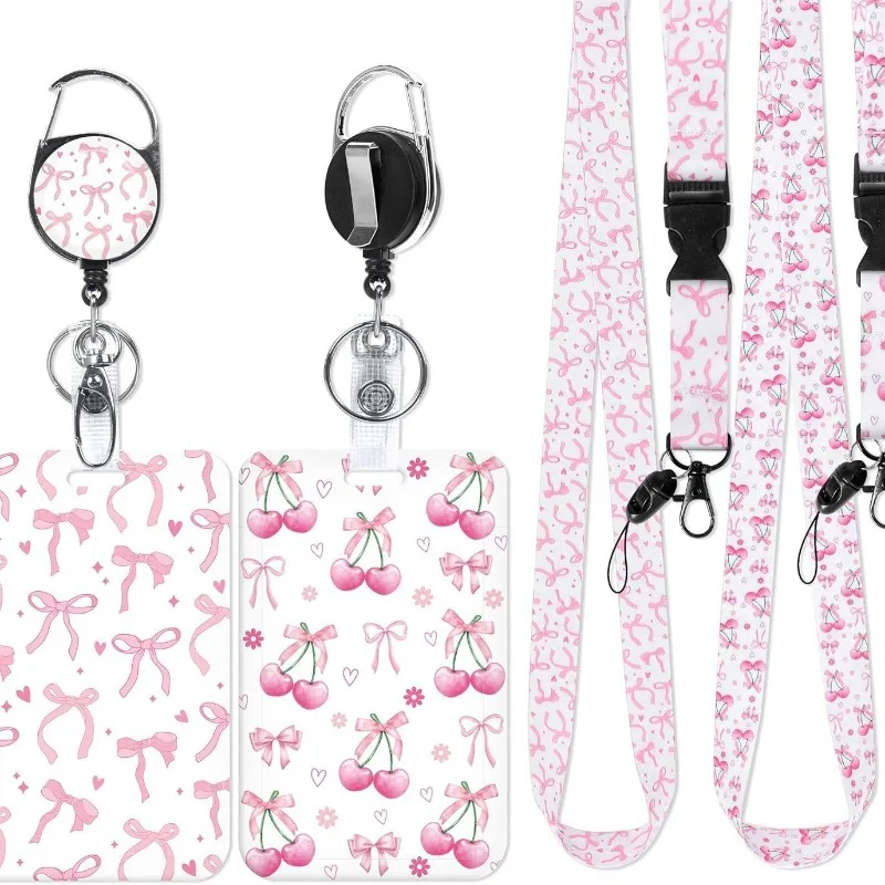Niedliche Fliege, drehbar, robust, Karabiner, Rollenclip, elastisch, vertikal, Ausweishalter, einziehbare Abzeichenrolle, Krankenschwesterzubehör