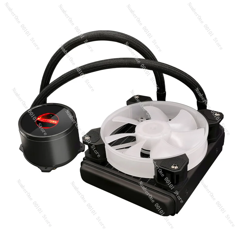 120 Water-Cooled Radiator Argb Integrated Temperature Control Motherboard Synchronous Mute Multi-Platform CPU Radiator