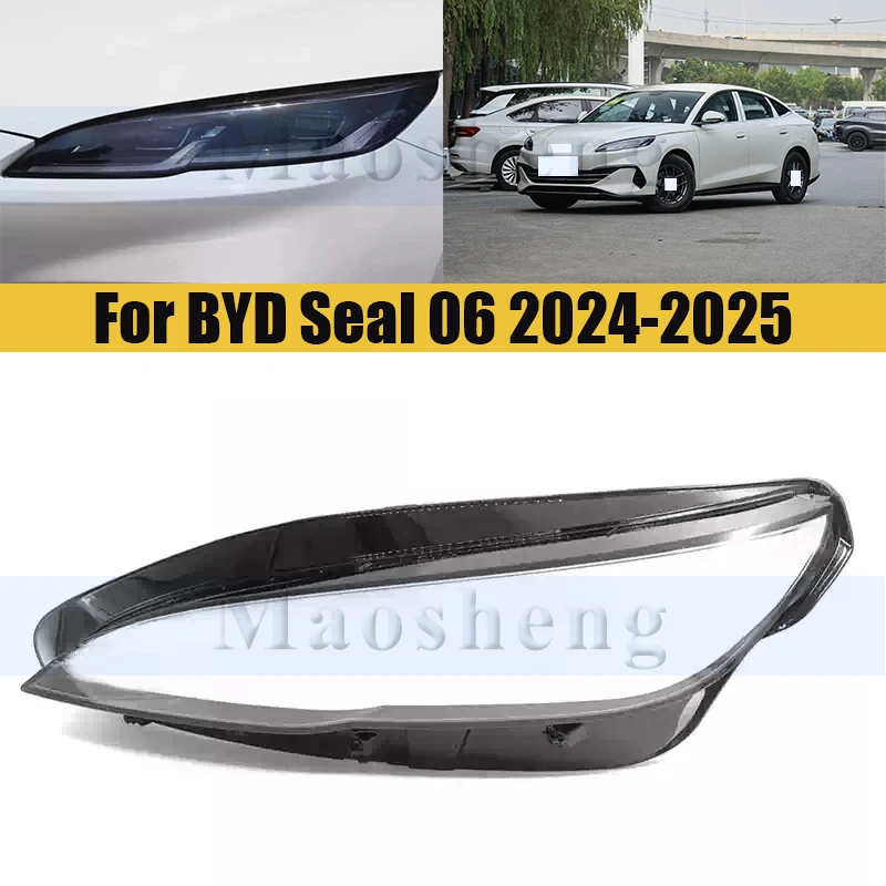 

Front Headlight Glass Cover For BYD Seal 06 2024-2025 Front Headlight Shell Headlamp Transparent Cover Lens