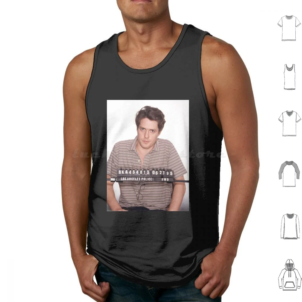 Hugh Grant Mugshot Tank Tops Print Cotton Hugh Grant Movie Love Actually Christmas Love Notting Hill Film Romantic Comedy